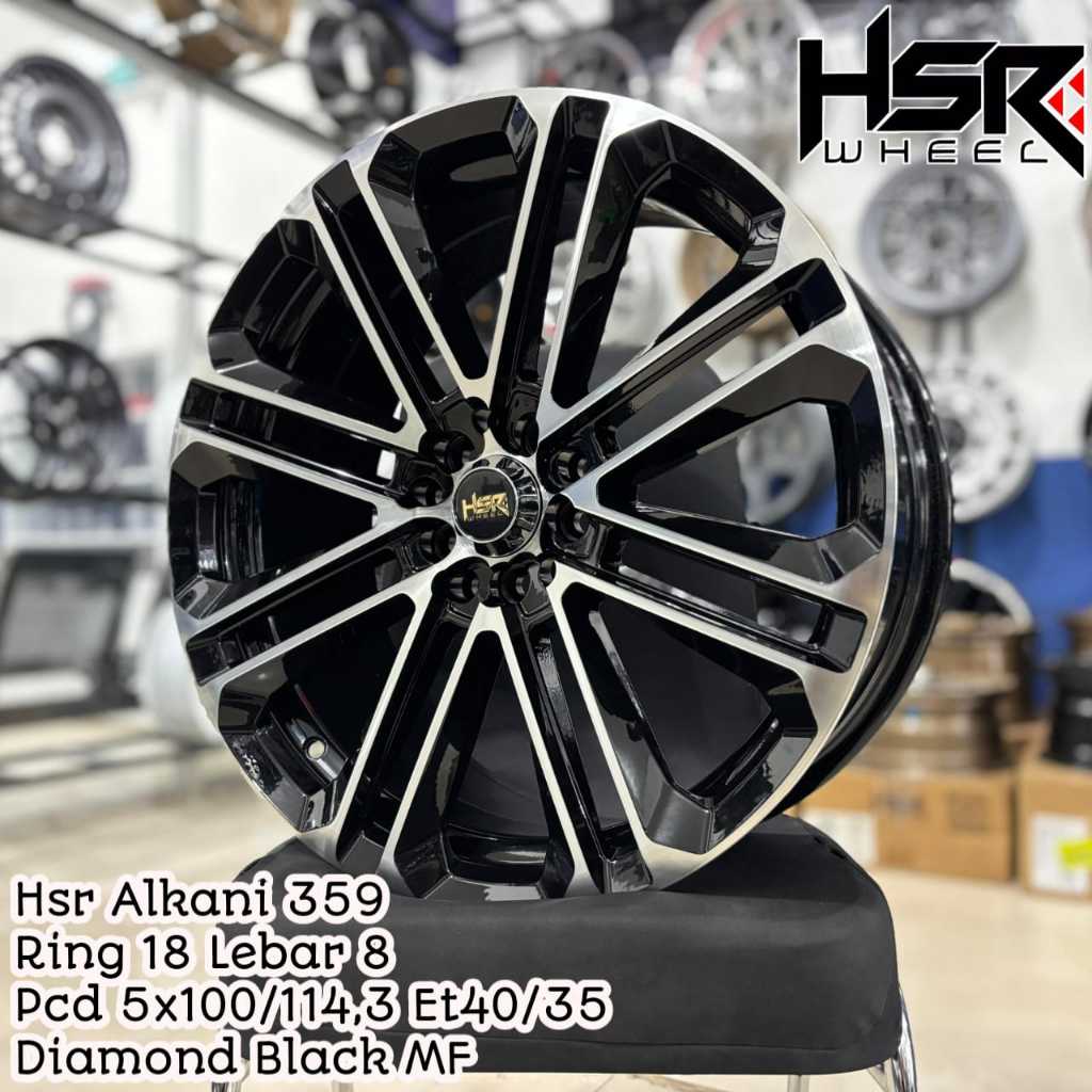 HSR Alkani Velg Mobil Ring 18 Diamond Black