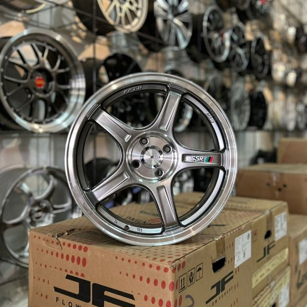 Velg SSR GTX03 - ZX140 Ring 17 Lebar 7.5 inch Pcd 4x100 Et 42 Warna Hyper Black Lip Polish | Velg Mo