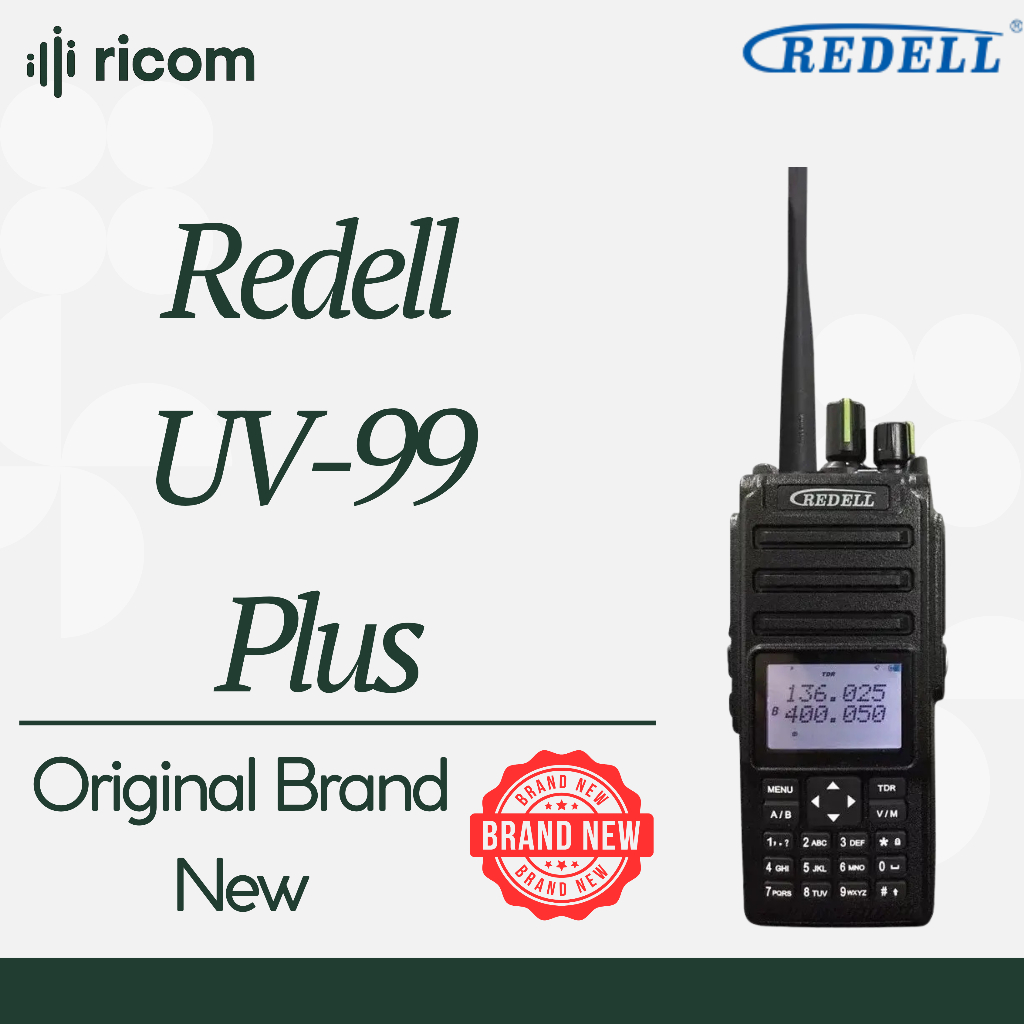 Redell UV-99 Plus – Dual Band VHF UHF Handy Talky HT Baru Original Redell UV99 UV 99