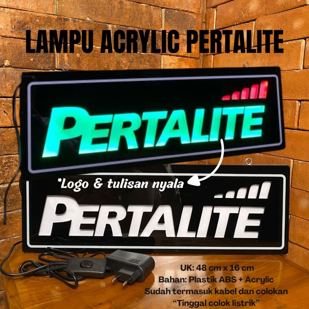 Neon Box Mini Akrilik / Lampu Neon Sign / Neon LED Tulisan Estetik / Lampu Tulisan Penanda Usaha PER
