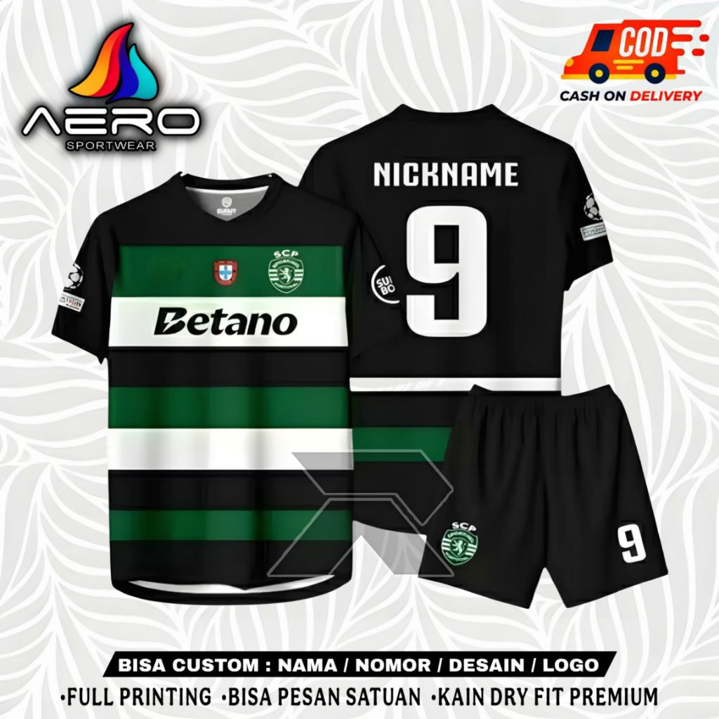 JERSEY SPORTING LISBON 2025 FREE NAMA & NOMOR