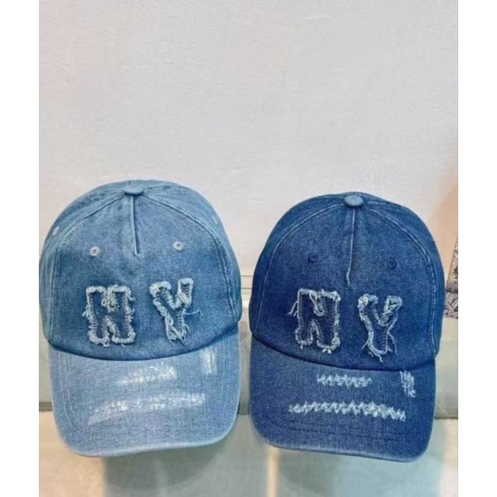 Topi Baseball Denim Jeans / Topi Pria Wanita