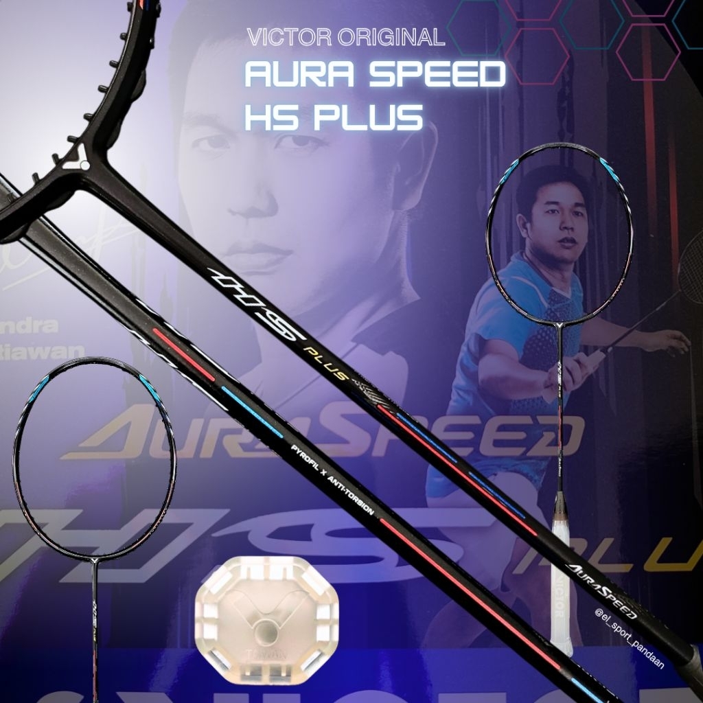 RAKET BADMINTON VICTOR AURASPEED HS PLUS / ARS-HS PLUS HENDRA SETIAWAN 100% ORIGINAL PRODUK