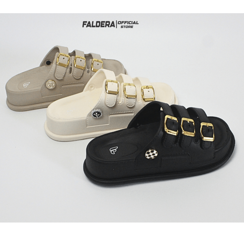 FALDERA - Sandal Slop Wanita |Bahan Eva | Lembut Dan Lentur | Sandal Empuk |Sandal Strip