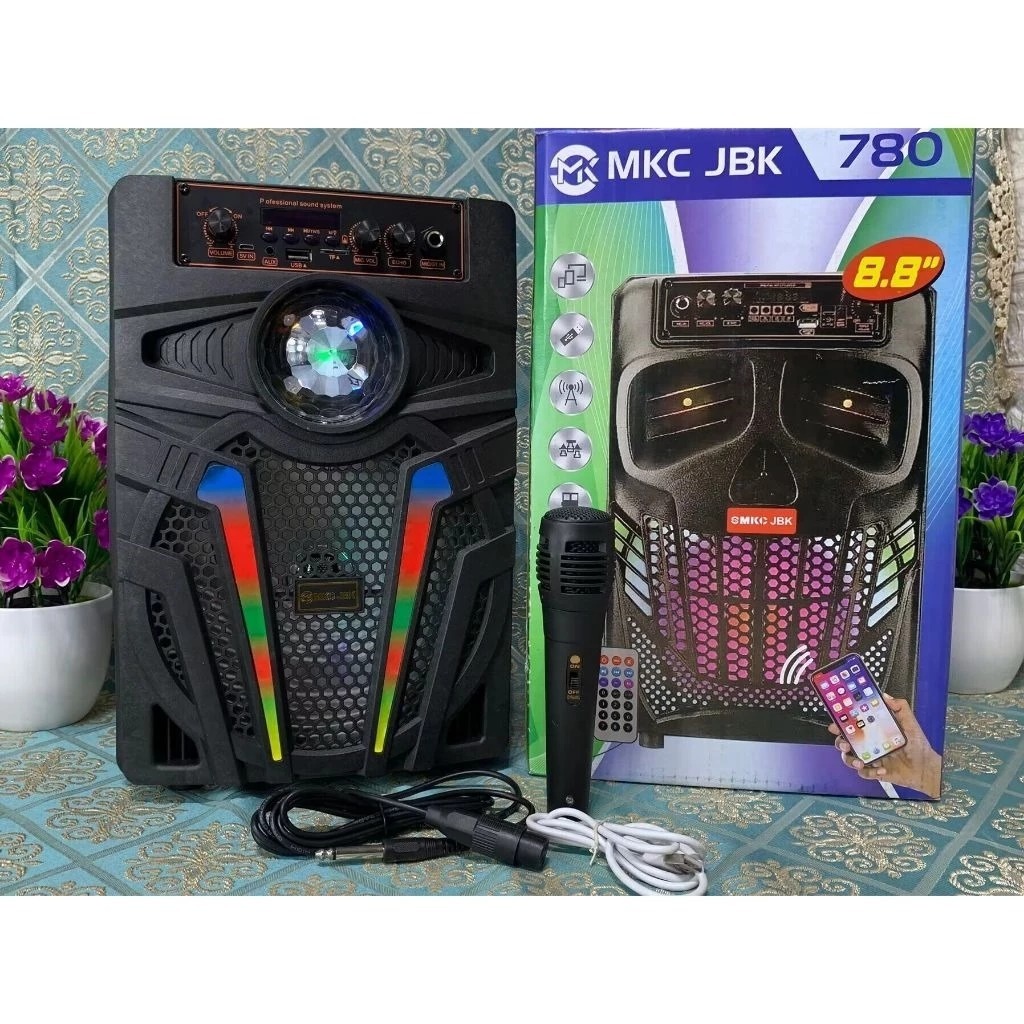 SPEAKER JBK 4813 BLUETOOTH 8 inch PORTABLE 8INCH BRAIN POWER