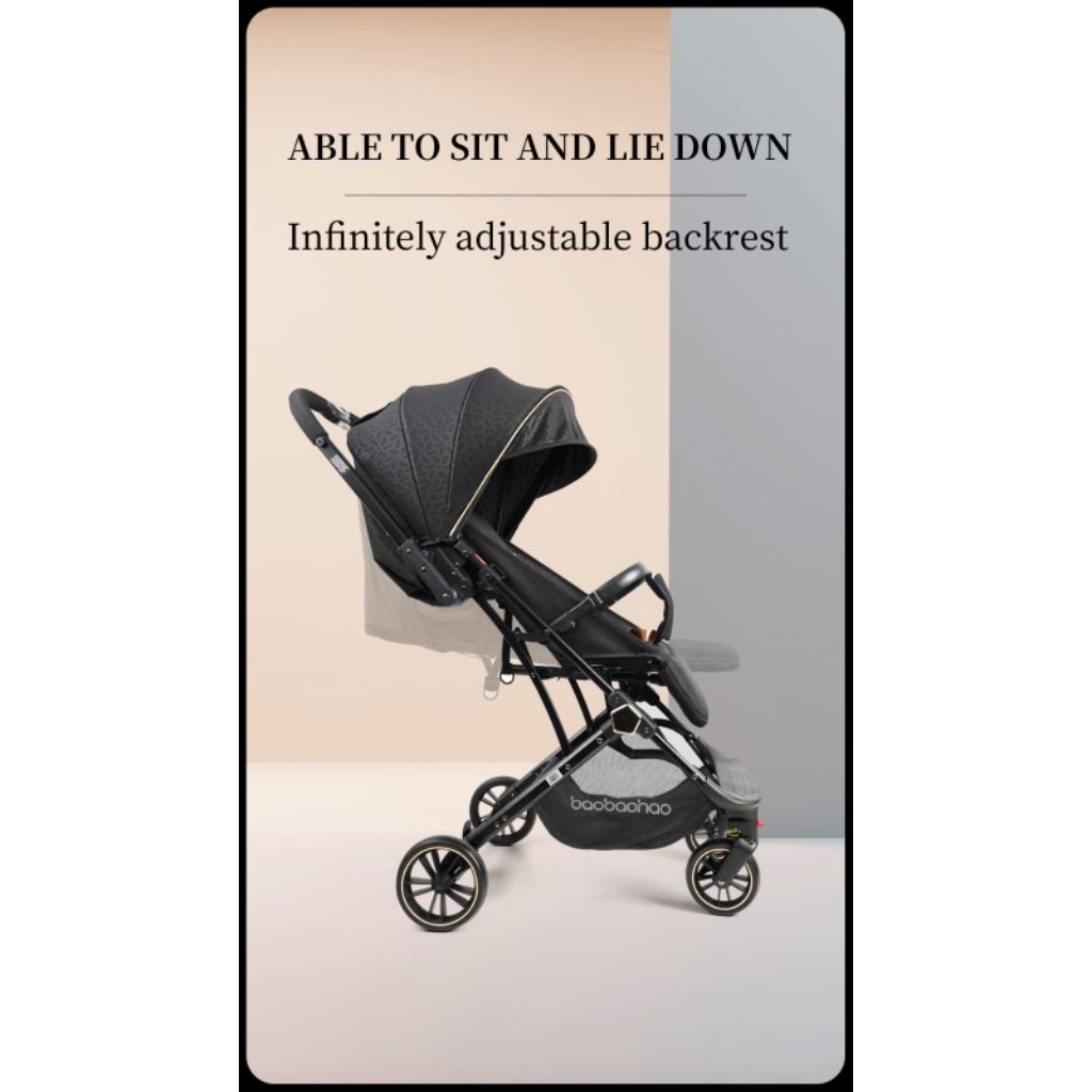Stroller Baobaohao Y8 cabin size hadap depan hadap ibu