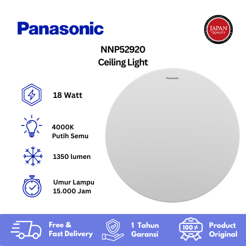 Panasonic Lampu Langit-Langit/Ceiling Light 18 Watt, 4000K NNP52920
