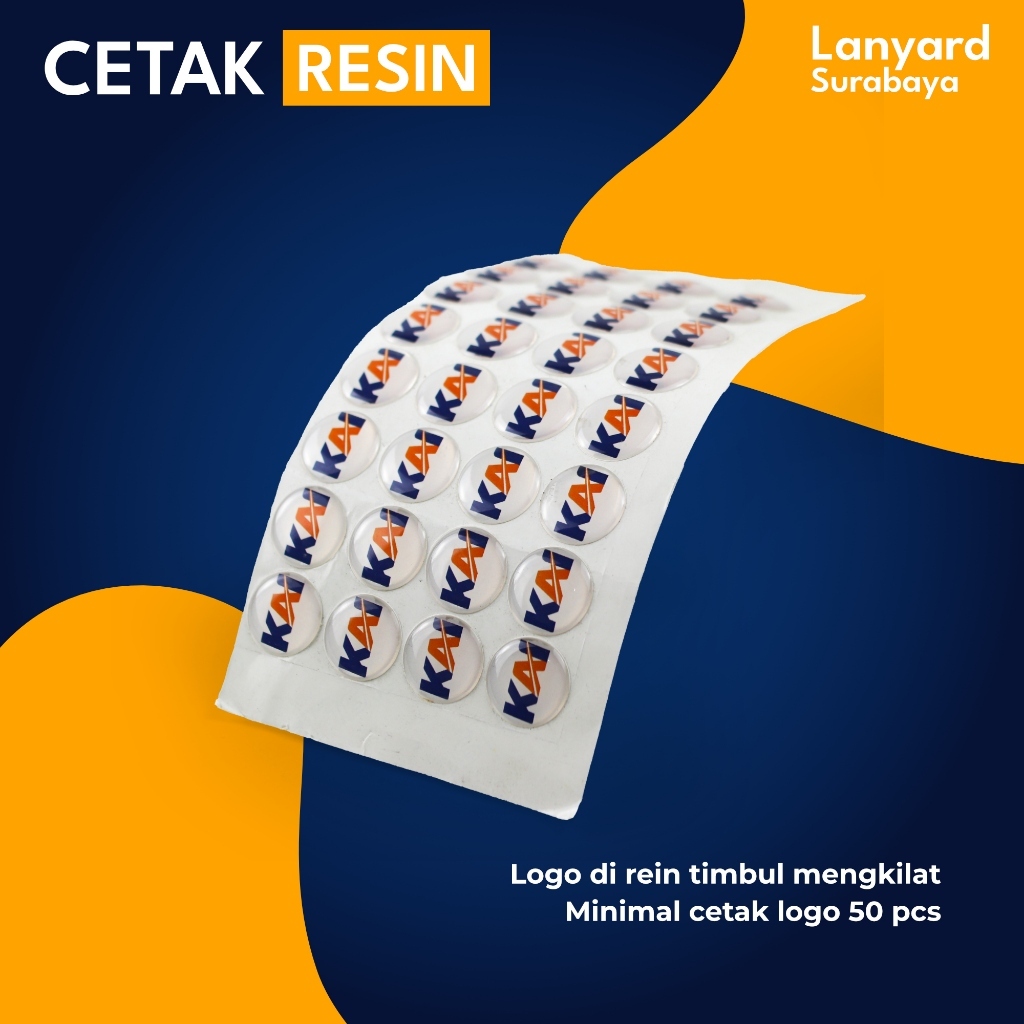 Cetak Logo Resin Yoyo stiker logo resin, Cetak Custom