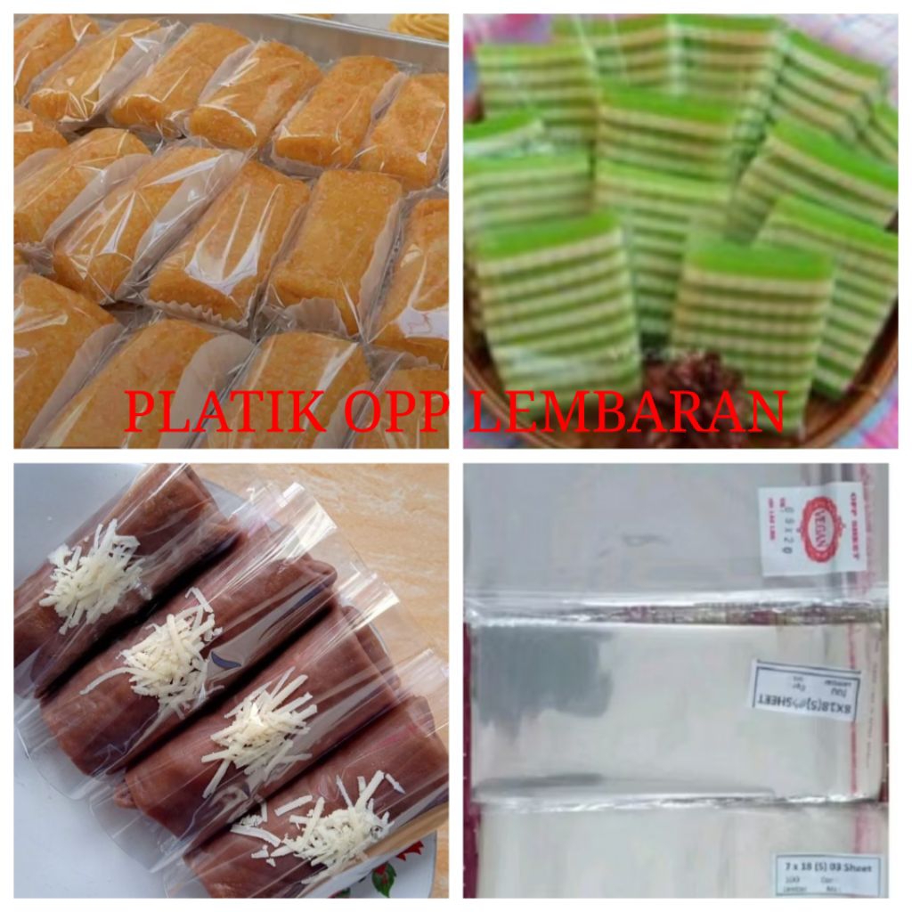 Plastik Risoles/OPP One Sheet/Plastik Kue Basah Lembaran Bukan Kantong
