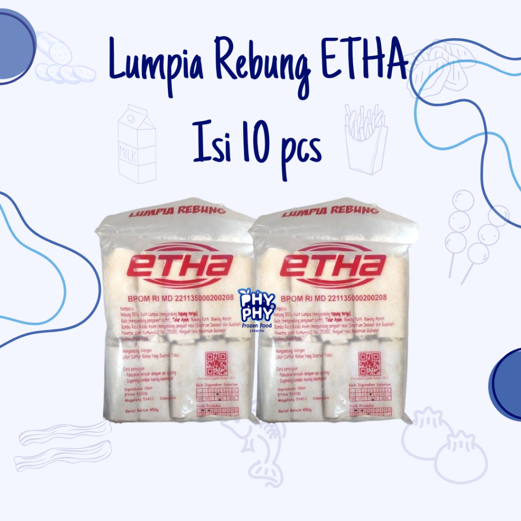 Lumpia Rebung ETHA isi 10 pcs | Lumpia Rebung | Lumpia Frozen | Lumpia Goreng | Lumpia Ayam