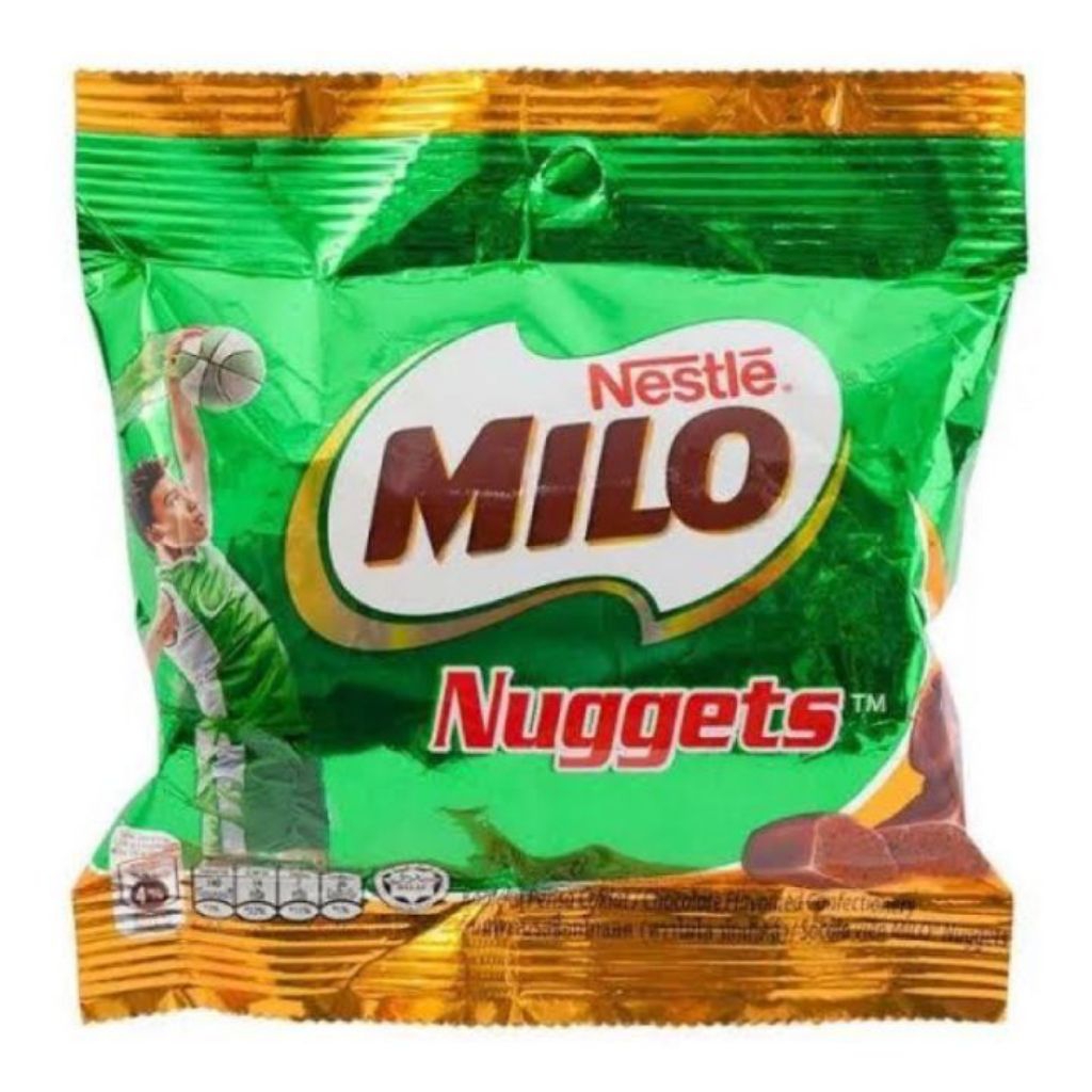 milo nuggets 25 gr permen coklat candy