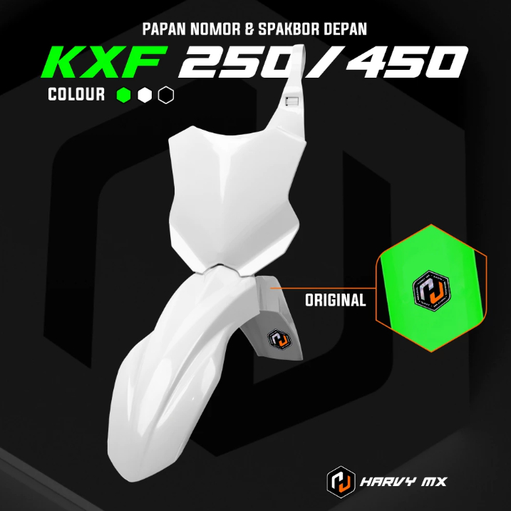 Spakbor Depan & Papan Nomor PNP KXF KX 250 450 HRV Trail Custom KLX CRF DTRACKER WR YZ GTX KTM HUSQ