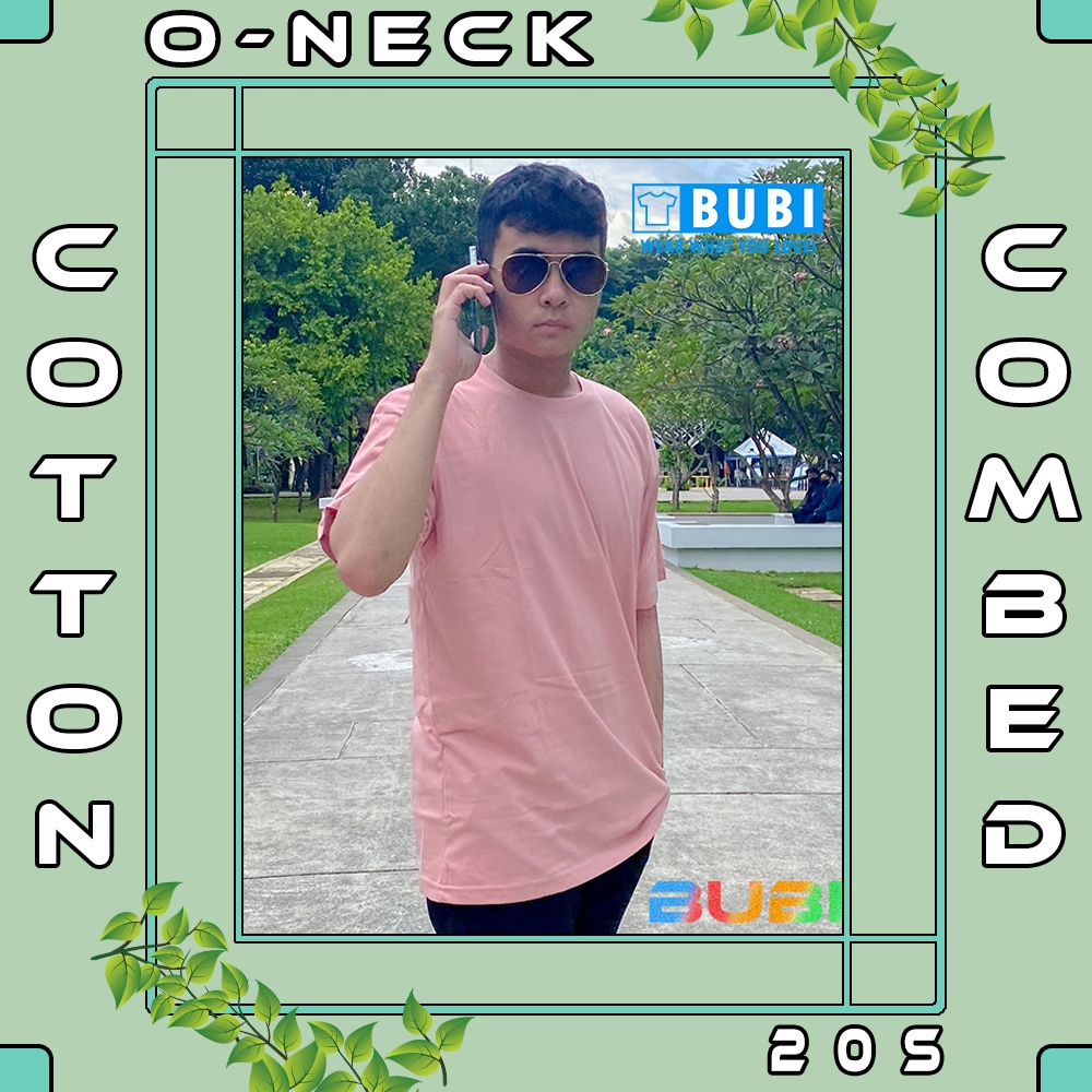 BUBI - SALEM - COTTON COMBED 20S BASIC T-SHIRT - KAOS POLOS KATUN 20S PINK SALEM PASTEL - TEBAL PRIA