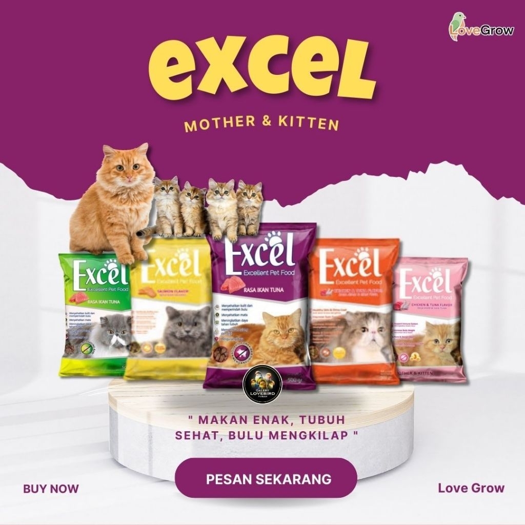 Excel Makanan Kucing 500 Gram / Excel Makanan Kucing