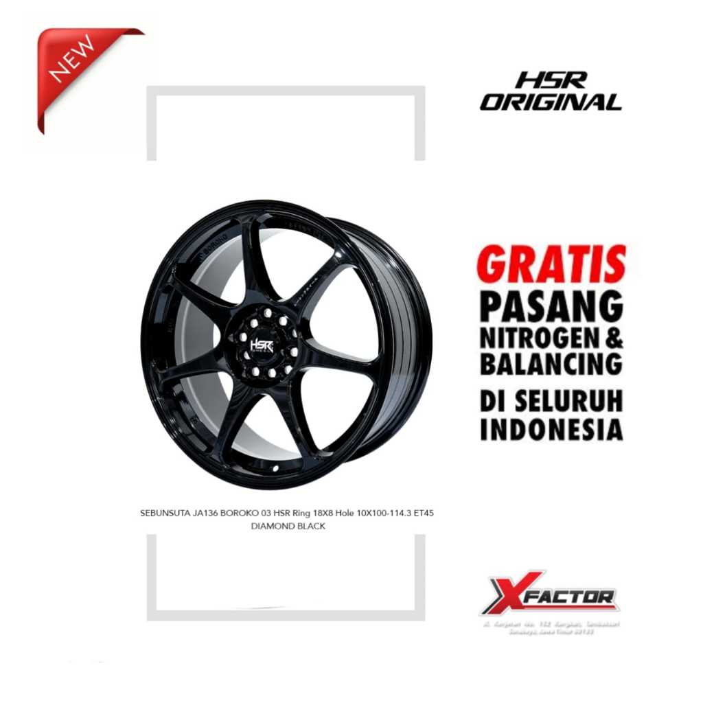 VELG MOBIL R18 HSR R18 SEBUNSUTA R18X8 H 5X100 - 5X114,3 ET45
