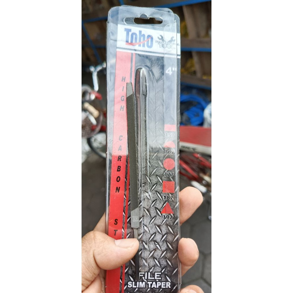 Toho kikir gergaji kayu segitiga 4 inch 10cm