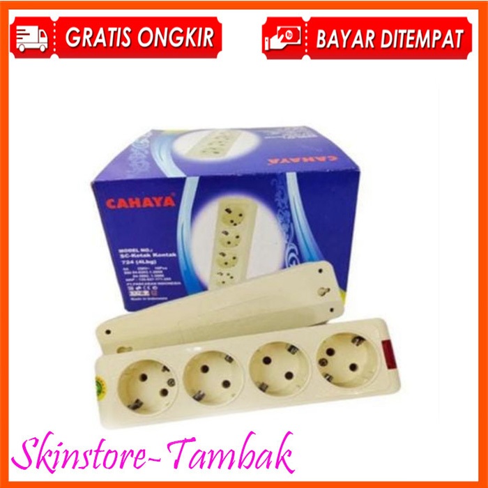 STOP KONTAK CAHAYA 4 LUBANG