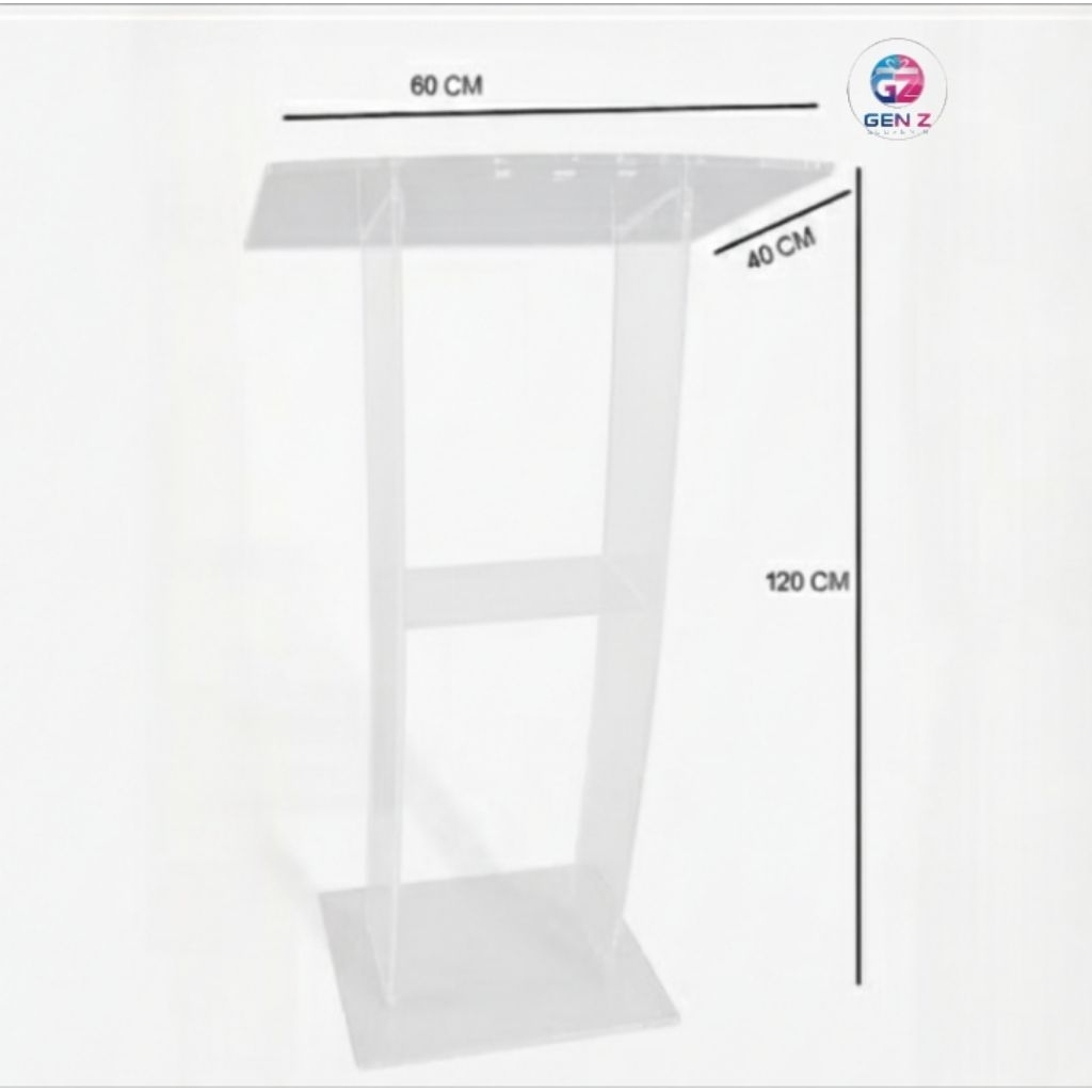podium akrilik transparan minimalis/podium pidato/mimbar modern