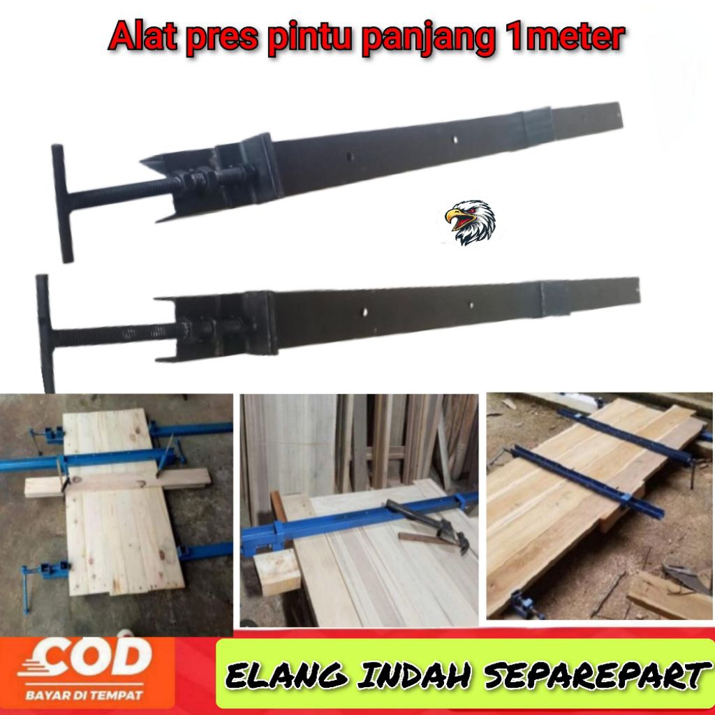 Alat pres kayu catok kayu bahan besi kanal u lebar 5cm panjang 100cm