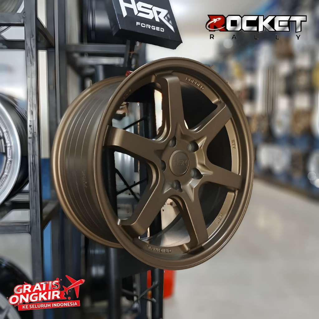 Velg mobil bmw r18 model te37 pelak hsr sty ring 18 baut pcd 5x120 et35 bronze