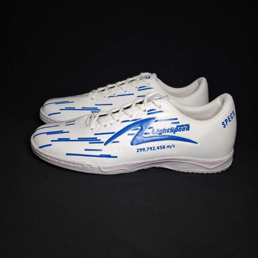 SEPATU FUTSAL ANAK dan DEWASA SPECS LIGHTSPEED REBORN BISA COD BIRU PUTIH