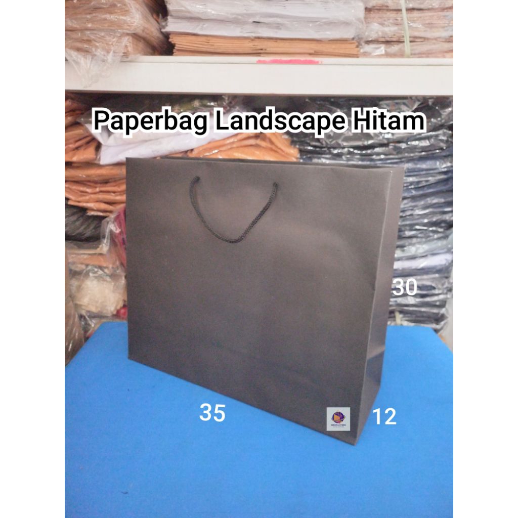 Paperbag Landscape Hitam Uk P35xL12xT30