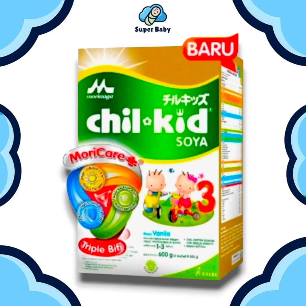 SUSU BAYI MORINAGA CHIL KID SOYA 3 VANILA MADU USIA 1-3 TAHUN 200g 600g