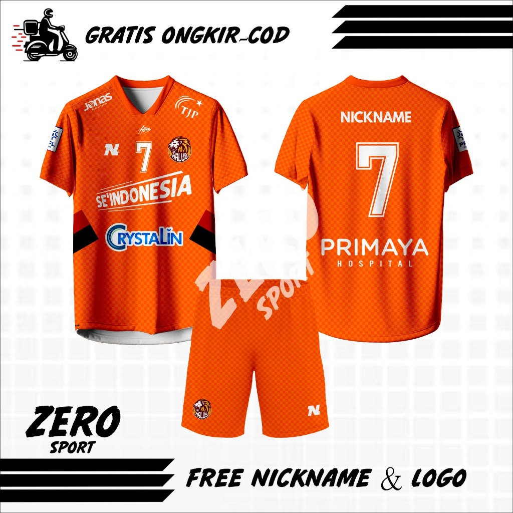 Jersey Futsal Custom Away Halus FC Terbaru PFL 2026 Full Printing Gratis Nama Dan No Punggung