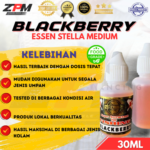 Essen Pancing stella Blackberry 30ml aroma buah umpan ikan mas patin nila bawal