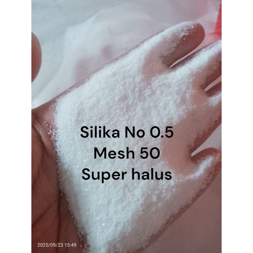 Silika putih super halus no 0.5 1kg / silika putih / pasir silika / pasir silika aquarium / pasir si