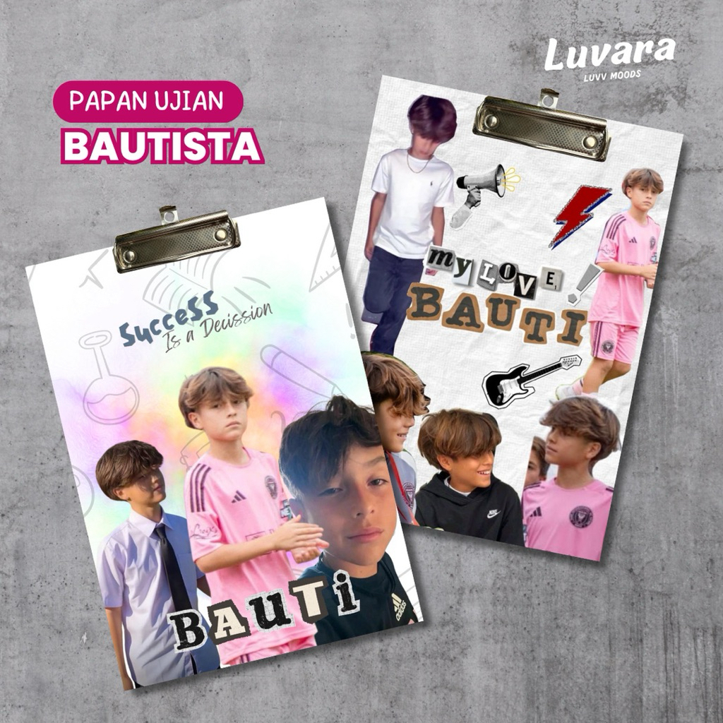 Clipboard Papan Ujian Intermiami Gambar HD Idolamu Bonus Photocard - Papan MDF A4