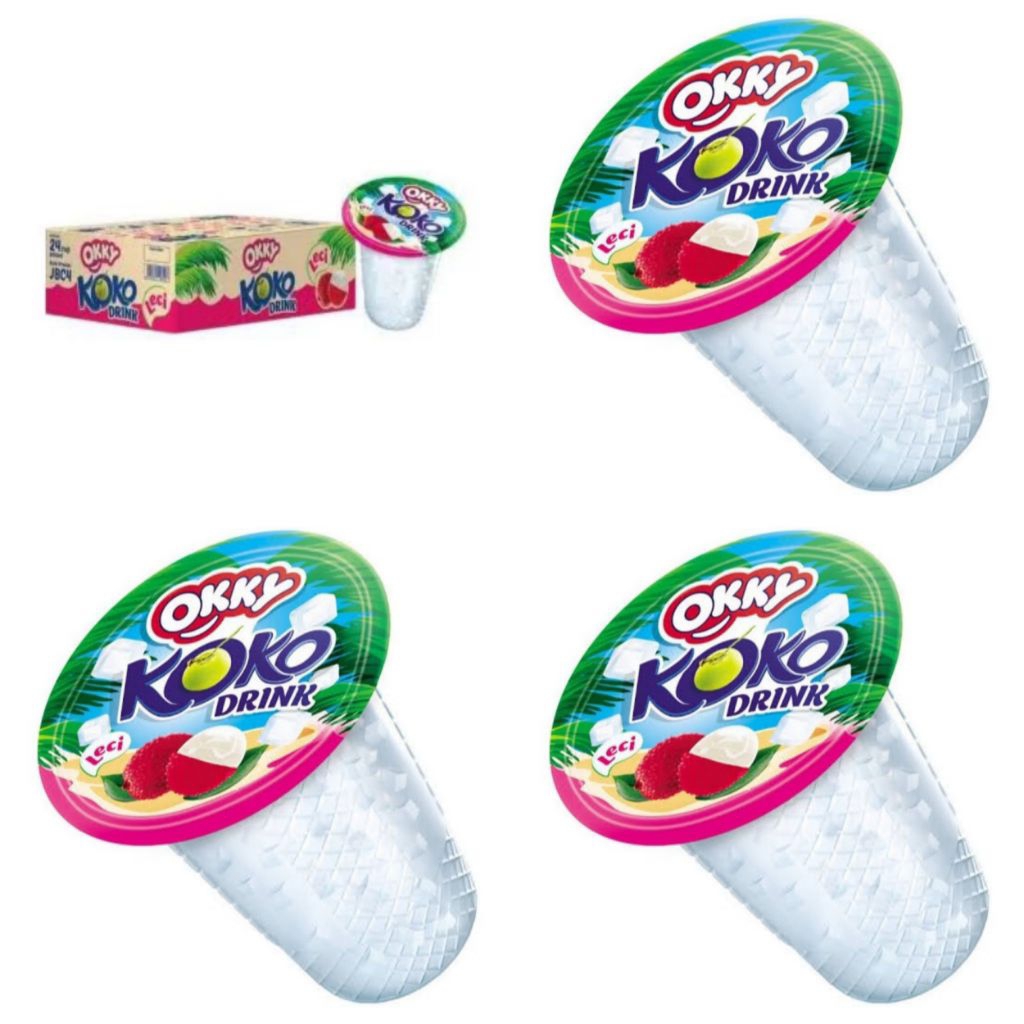Okky Jelly Koko Drink Leci 24 Cup x 145 Ml