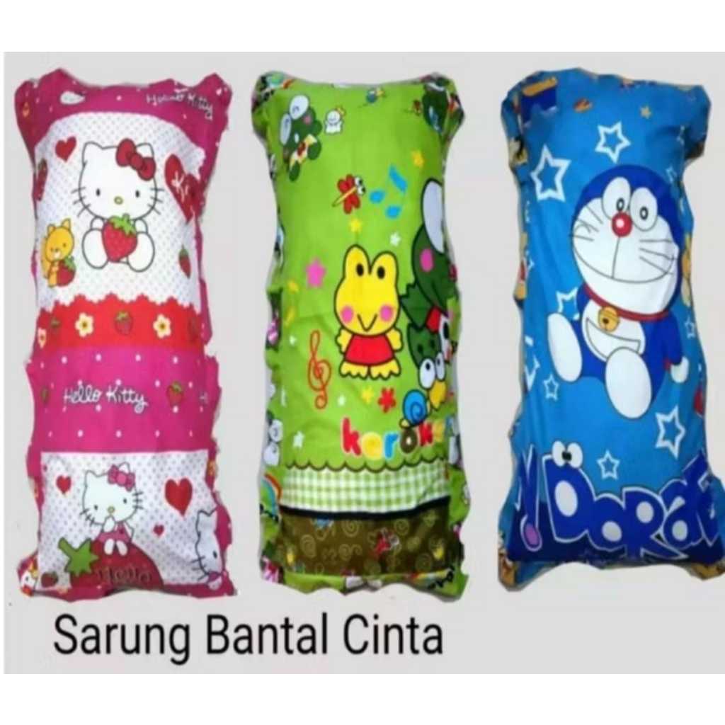 Sarung Bantal Cinta Besar Murah Sarung Bantal Cinta Motif dan Karakter Ukuran 45X95 Cm