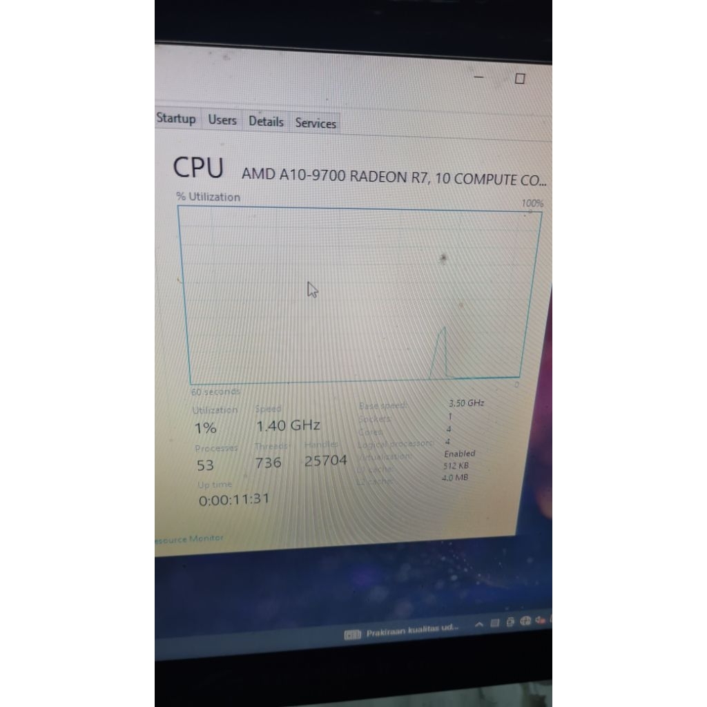 Prosesor Am4 A10 9700 onboard R7