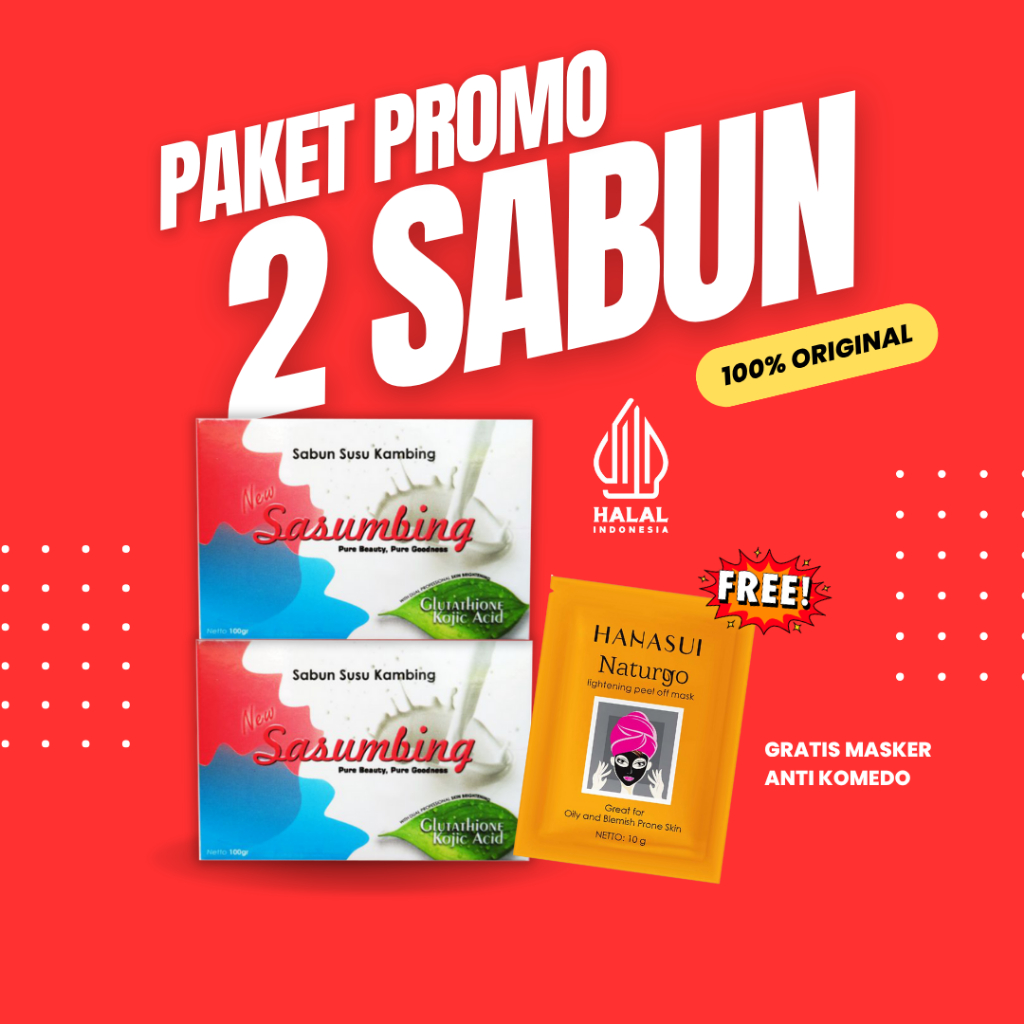 [DAPET 2] SABUN NEW SASUMBING ORI SUSU KAMBING Free Masker
