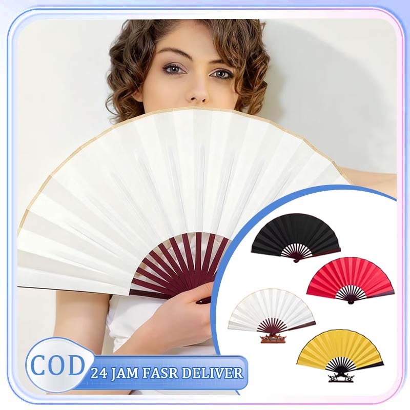 Kipas Cina Lipat Kipas Tangan Manual Lipat Kipas Lipat Sutra Kipas Tradisional