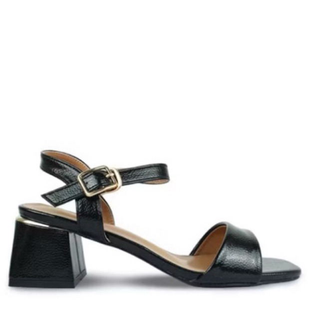 NBU Sepatu Heels Bellagio Apulia 913 Sandal Slingback Black Size 37