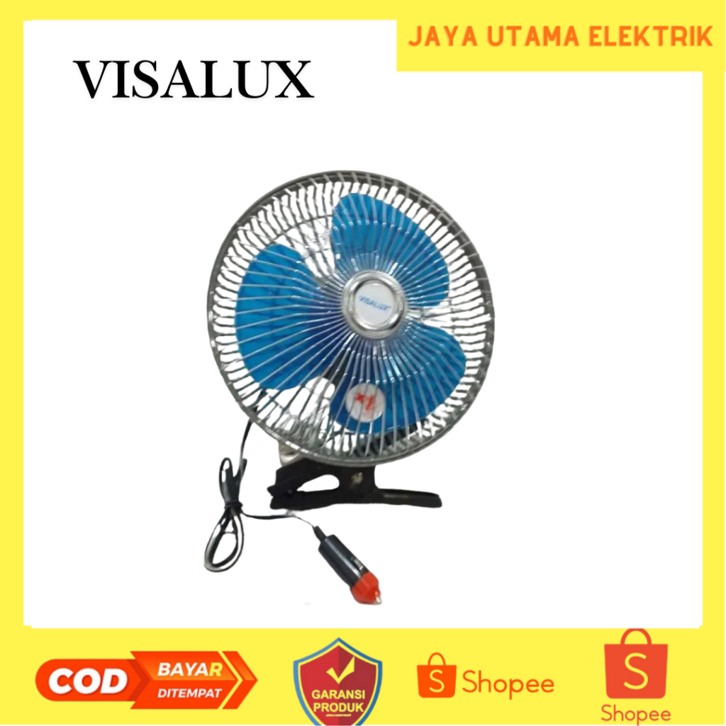 VISALUX KIPAS ANGIN MOBIL 6 INCH VISALUX KIPAS ANGIN DC 24 VOLT KIPAS JEPIT