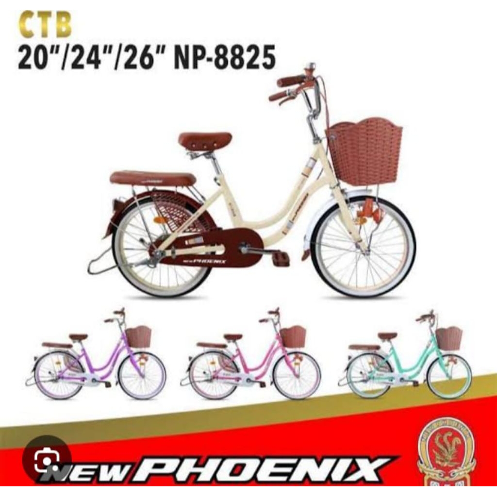 sepeda mini new phoenix 8825 26 inch model keranjang