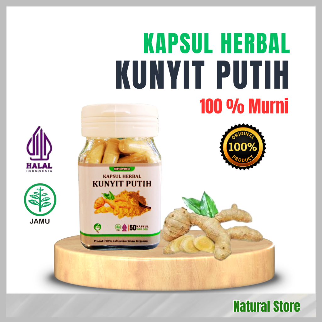 Kunyit Putih Kapsul Herbal Keputihan Kesuburan || Kunyit Putih Herbal Kapsul Anti Kanker Radang