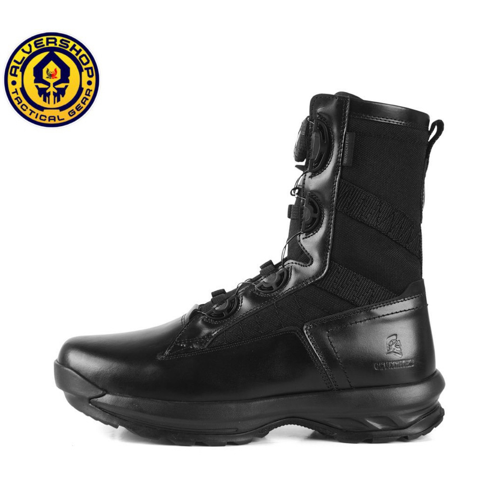 Pdl Tali Putar Sepatu Boots Tactical Tali Putar Tinggi 8 Inci Hitam untuk Outdoor dan PDL Sepatu Boo