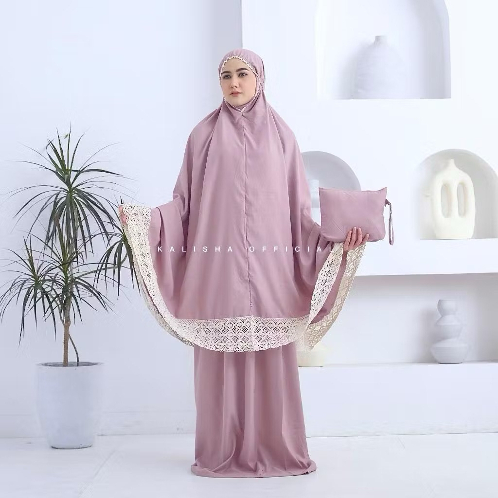 Mukena Dewasa Polos Adara Kalisha Bahan Adem