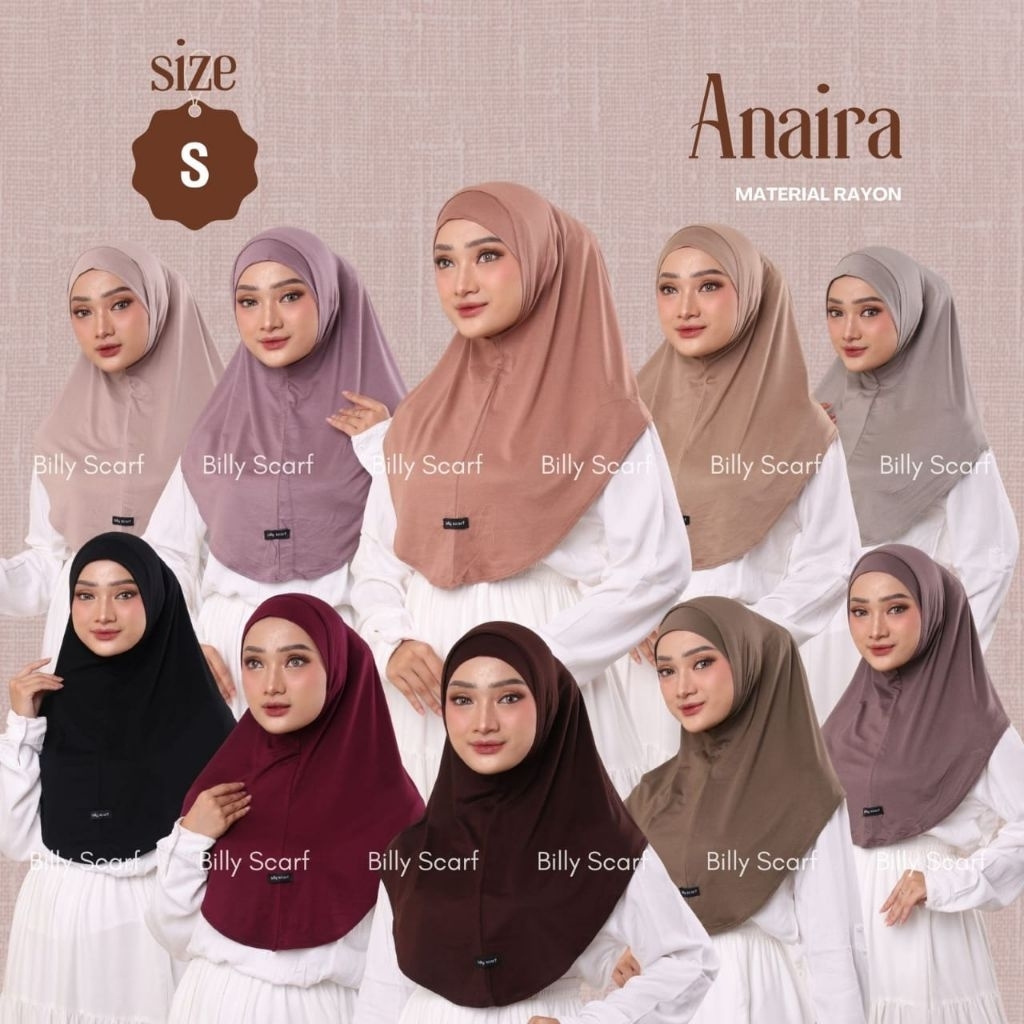 Jilbab Instan Anaira Hijab Rayon Premium Billy Scarf