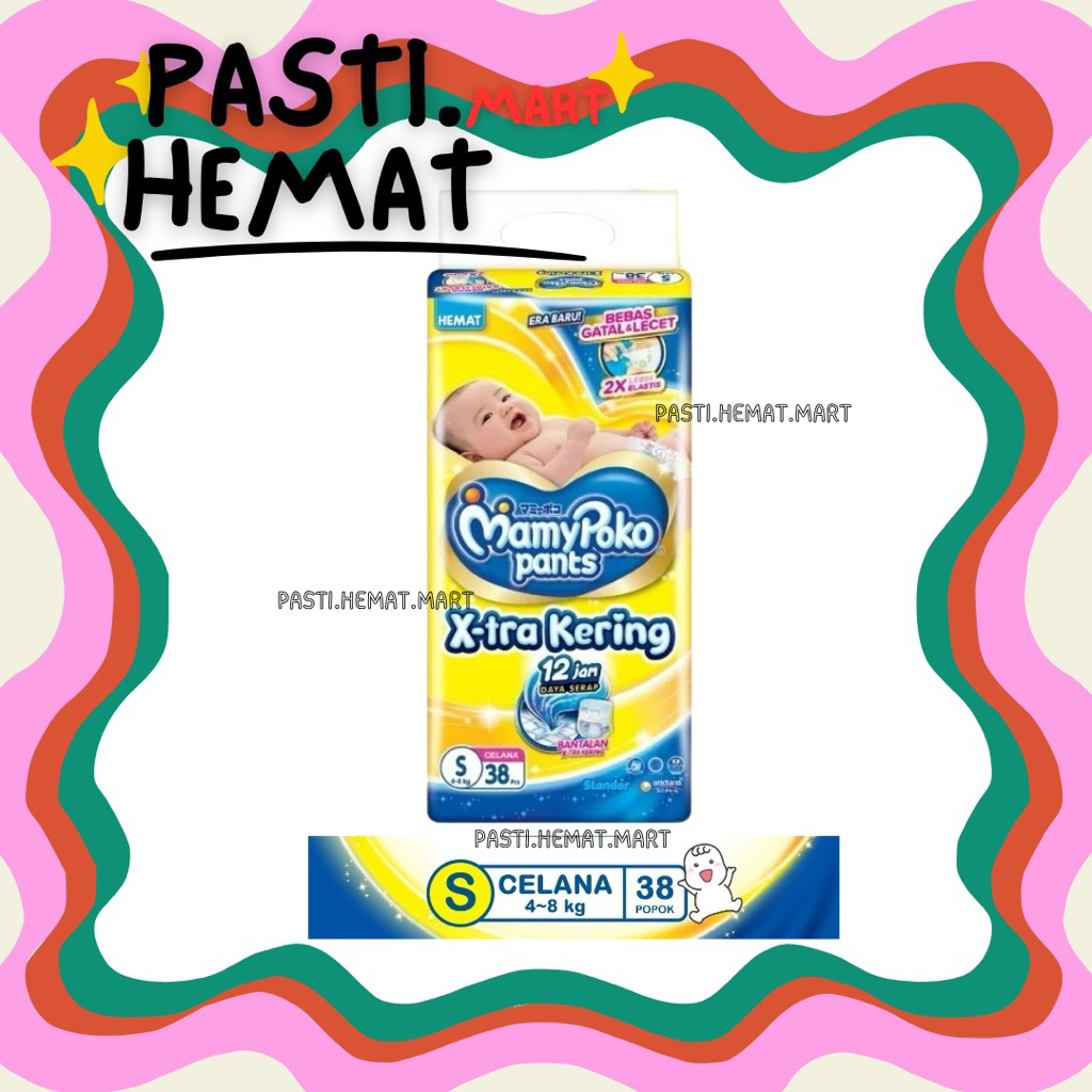 Mamy Poko Pampers Celana S38 | Pampers Celana Bayi Mamy Poko Ukuran S Isi 38
