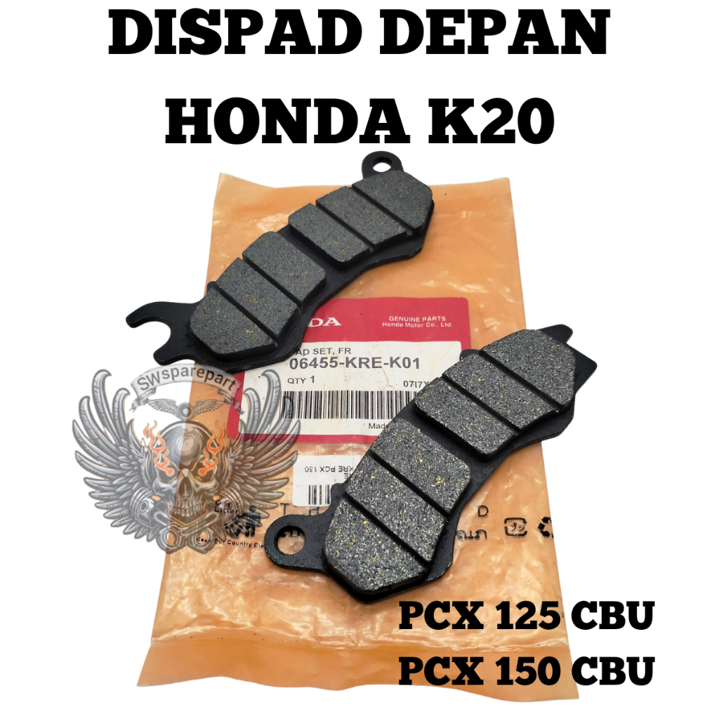 DISPAD KAMAPAS REM DEPAN HONDA AHM K20 PCX 125 150 CBU KUALITAS ORIGINAL HONDA AHM PRESISI BAHAN BER