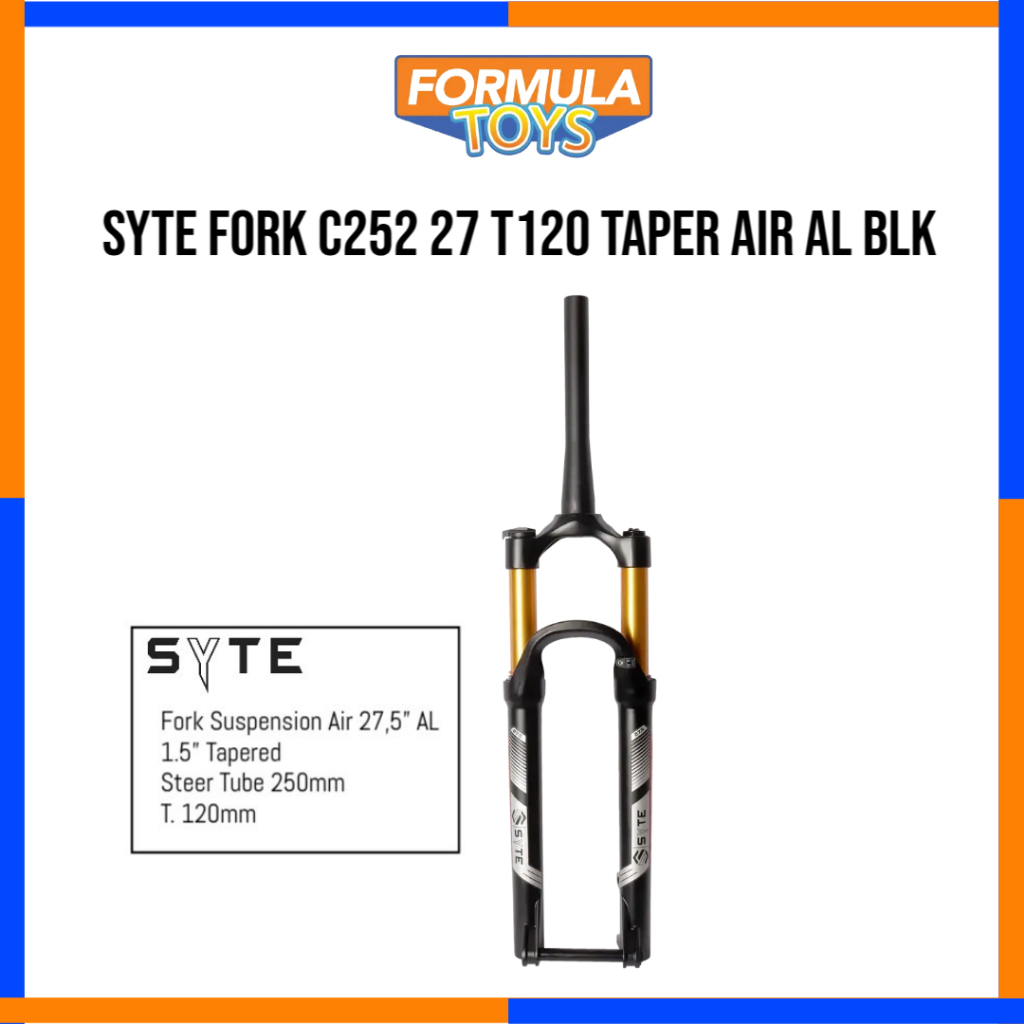 FORK MTB SYTE FORK C252 27 T120 TAPER AIR AL BLACK