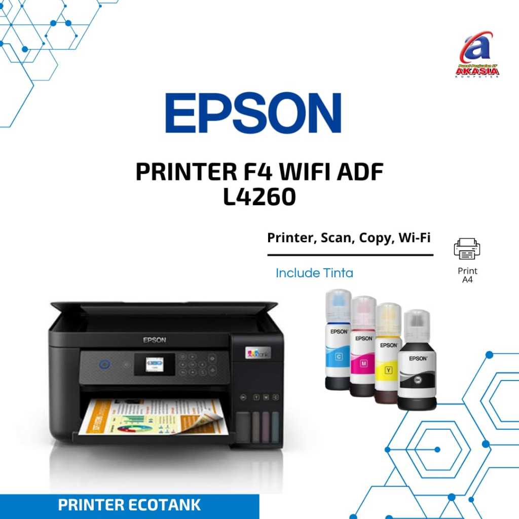 EPSON PRINTER F4 WIFI ADF L4260