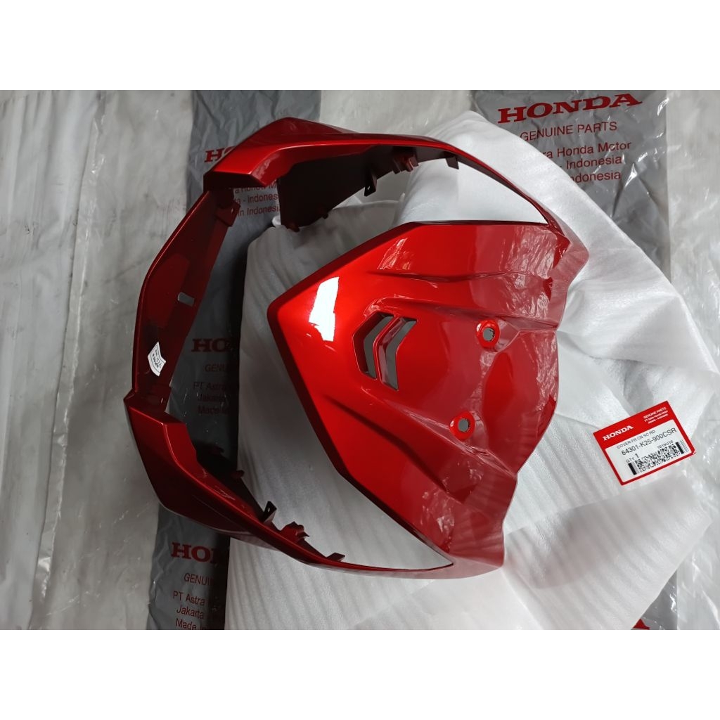 Cover Panel lampu depan Honda BEAT FI Merah Maroon Original baru AHM 64301-K25-900CSR