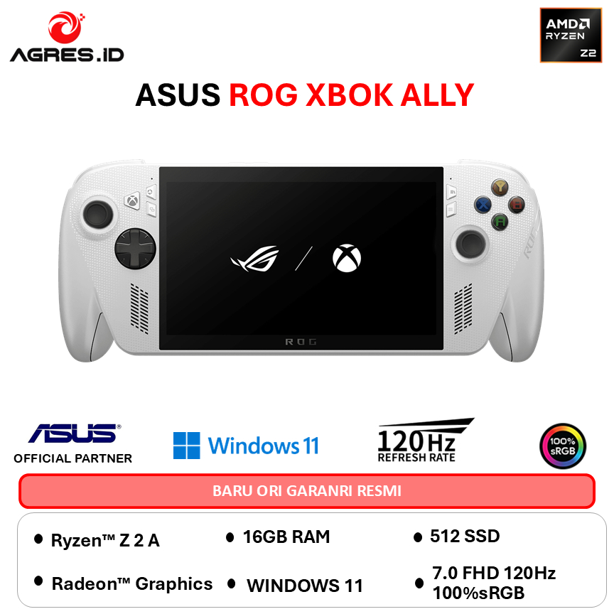 ASUS ROG XBOX ALLY AMD RYZEN Z2 A - RAM 16GB 512GB W11 7.0FHD 120Hz