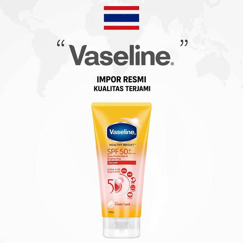Vaseline Healthy Bright Sunscreen SPF50+ PA++++ - Sunblock Wajah Pelembap Anti UV, Brightening, Whit